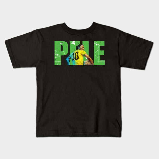 Pelé-legends never die-rip Kids T-Shirt by S-Log